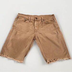 Vintage (Y2K Era) Levi's 511 Men’s Slim Fit Cut Off Denim Shorts Khaki - 33W